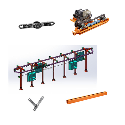 Cadena transportadora industrial de una sola vía Incluida Hierro superior Acero al carbono