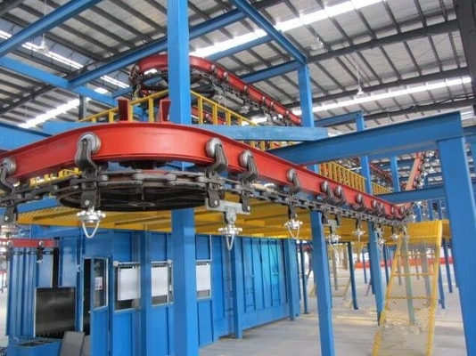 cadena transportadora de arriba industrial de 1.1KW 2.2KW para la línea X348 de la capa del polvo