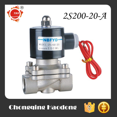 Válvula solenoide neumática de latón y acero inoxidable Válvula solenoide miniatura de gasolina y aire