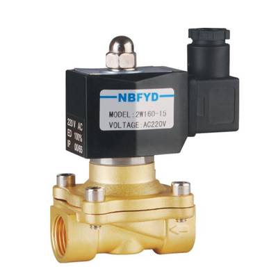 Viton resistencia de alta temperatura de cobre amarillo de la válvula electromagnética del agua del gas de 3/4 de pulgada