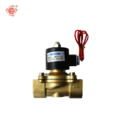 Viton resistencia de alta temperatura de cobre amarillo de la válvula electromagnética del agua del gas de 3/4 de pulgada