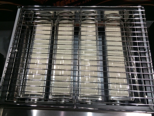 HD400 Gas BBQ Grill Quemadores Sin humo Sin llama Acero aluminizado