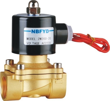 Válvula solenoide de latón de alta presión de 220V, sello NBR VITON EPDM para agua, gas, aire y aceite
