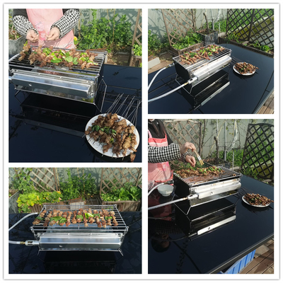 Plegable portátil sin humo que acampa del gas de la hornilla 2PCS de la parrilla infrarroja de la BARBACOA