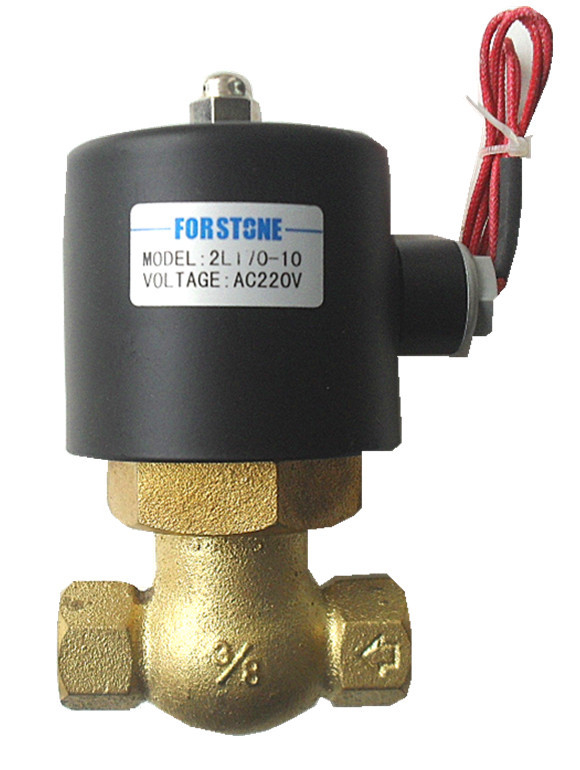 Válvula solenoide eléctrica de latón AC 220V 3/4 pulgadas para agua caliente NC